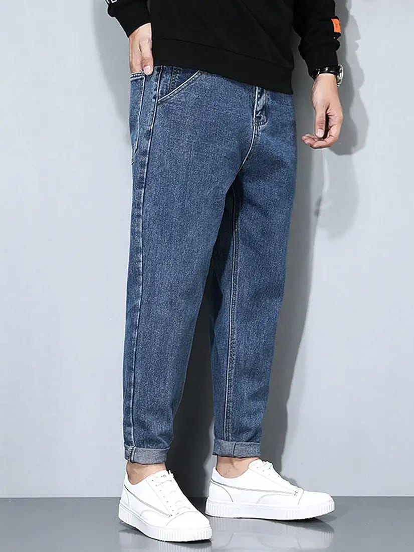 Jeans are traditionally made from denim,