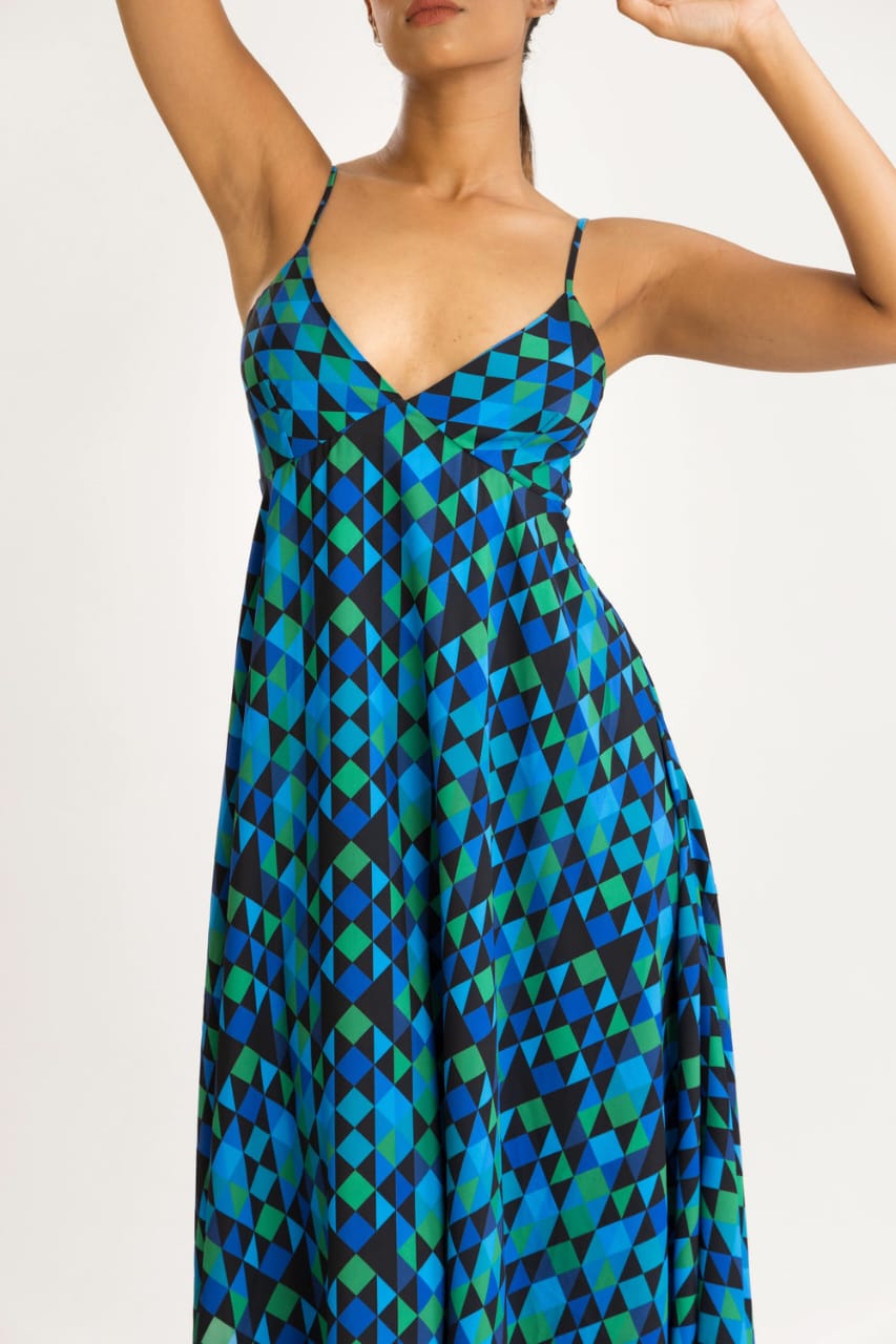 GEOMETRIC MAXI DRESS