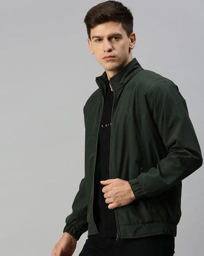 Slim Fit Biker Jacket with Zip Front