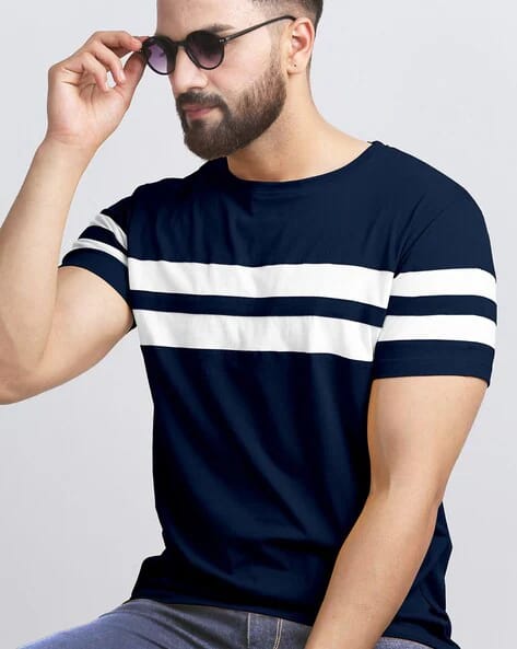 Striped Crew-Neck T-shirt