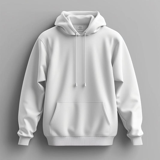 Unisex Plain Hoodie - White