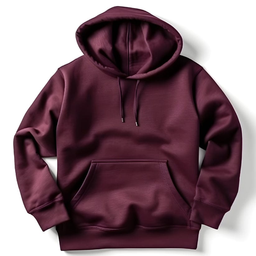 Unisex Plain Hoodie - Maroon