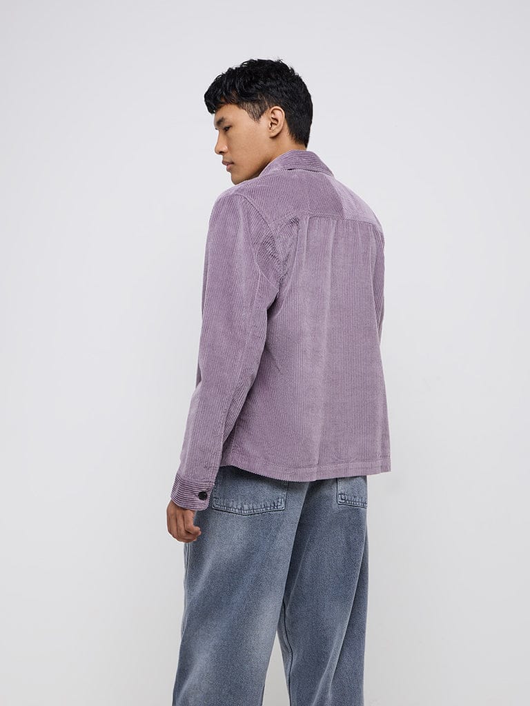 Nuon Purple Relaxed-Fit Cotton Jacket