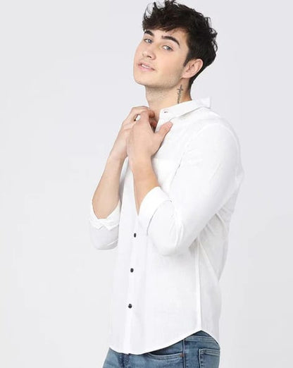 EYEBOGLER Men Regular Fit Shirt with Patch Pocket