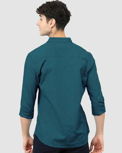 EYEBOGLER Men Regular Fit Shirt with Patch Pocket