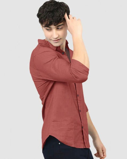 EYEBOGLER Men Regular Fit Shirt with Patch Pocket