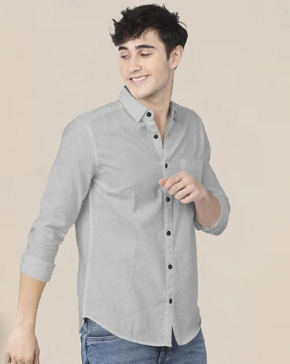 EYEBOGLER Men Regular Fit Shirt with Patch Pocket