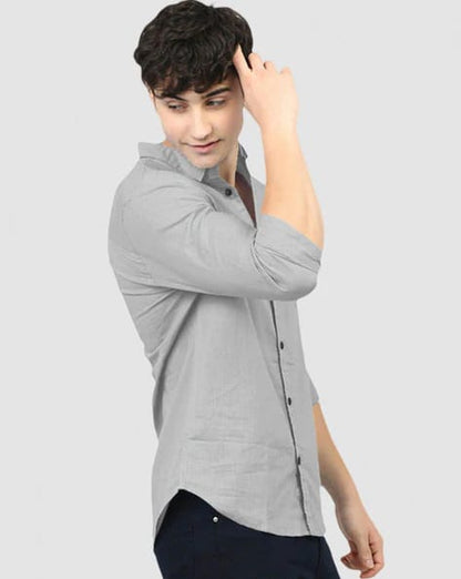 EYEBOGLER Men Regular Fit Shirt with Patch Pocket