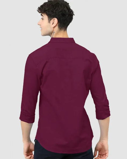 EYEBOGLER Men Regular Fit Shirt with Patch Pocket