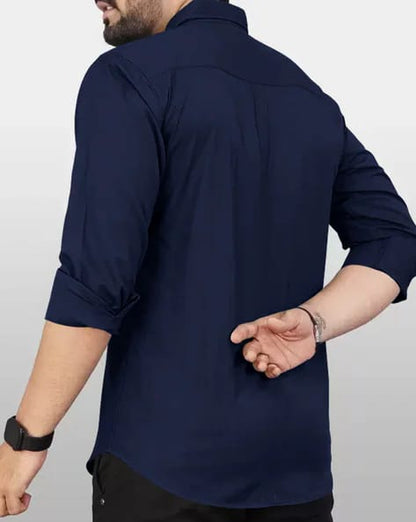 EYEBOGLER Men Regular Fit Shirt with Patch Pocket