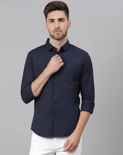 DENNISLINGO PREMIUM ATTIRE Slim Fit Shirt with Spread Collar