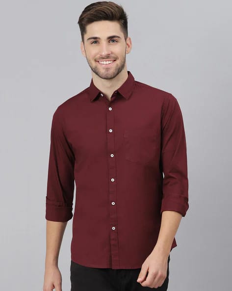 DENNISLINGO PREMIUM ATTIRE Slim Fit Shirt with Spread Collar