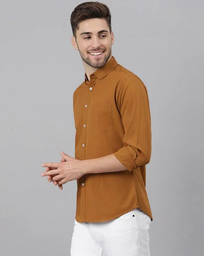 DENNISLINGO PREMIUM ATTIRE Slim Fit Shirt with Spread Collar