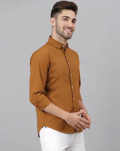 DENNISLINGO PREMIUM ATTIRE Slim Fit Shirt with Spread Collar