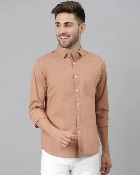 DENNISLINGO PREMIUM ATTIRE Slim Fit Shirt with Spread Collar