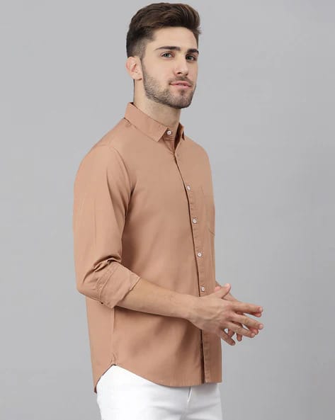 DENNISLINGO PREMIUM ATTIRE Slim Fit Shirt with Spread Collar