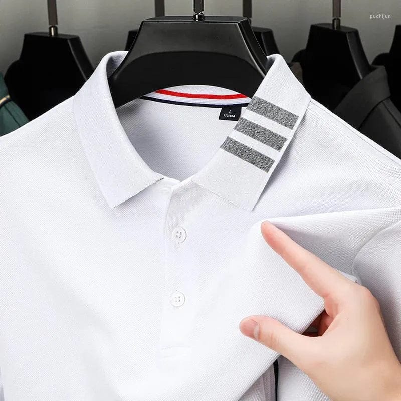 Men's Cotton Long Sleeve Polo Shirt Classic