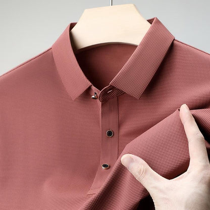 Stylish Men's Polo T-Shirt with Button Placket