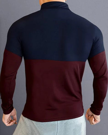 Men Colour-block Athletic Fit...