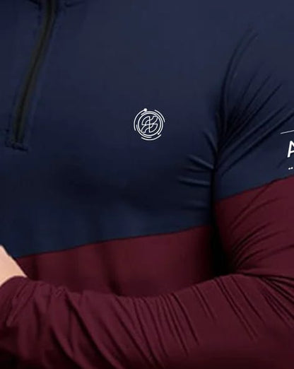 Men Colour-block Athletic Fit...