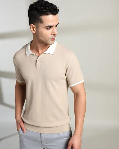 Men Structured Checked Regula...