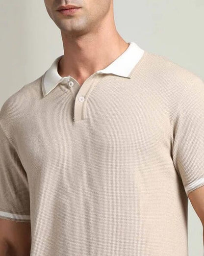 Men Structured Checked Regula...