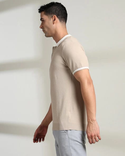 Men Structured Checked Regula...