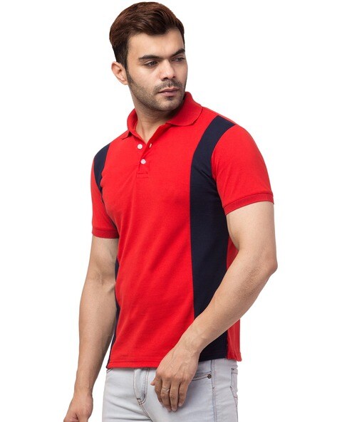 Multicolor V-Neck Matte T-shirt