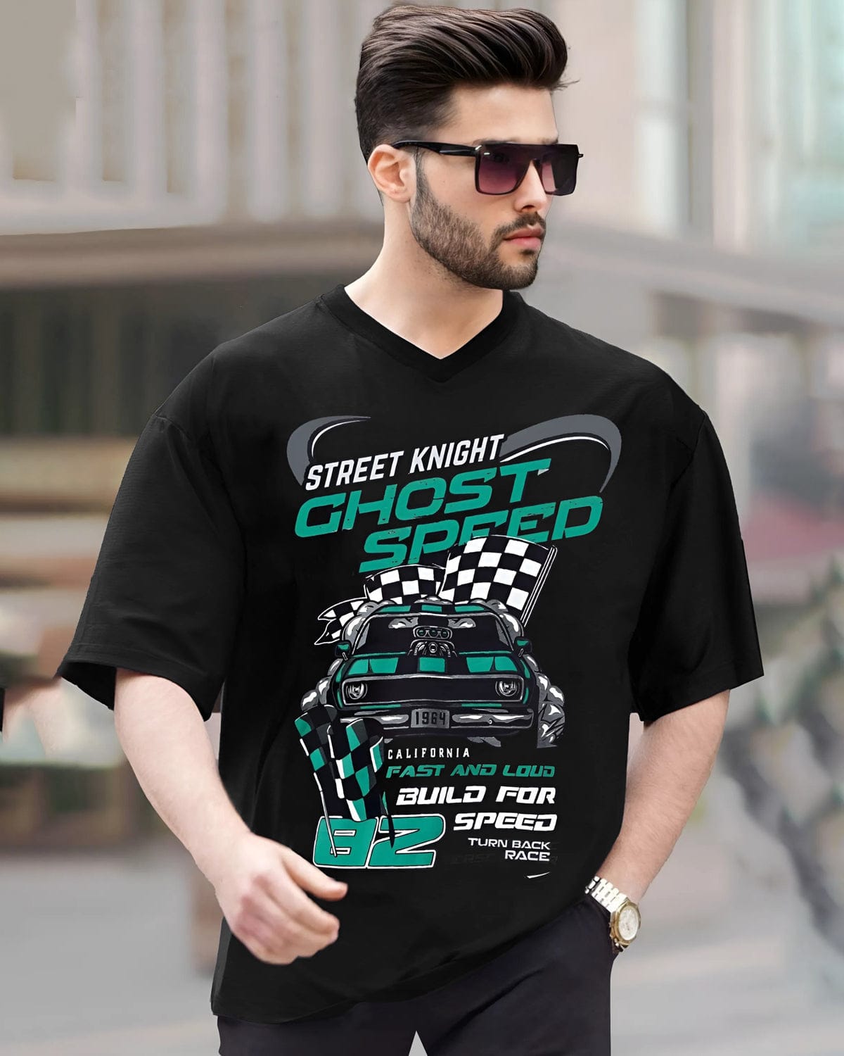 Men Never Give Up Printed T-Shirt