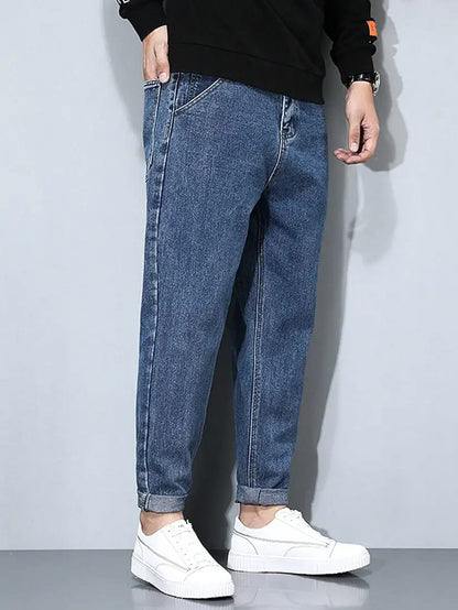 Jeans are traditionally made from denim,