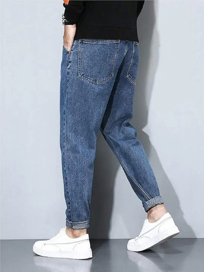 Jeans are traditionally made from denim,