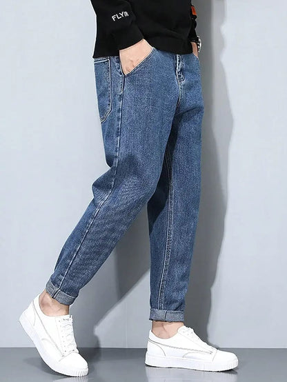 Jeans are traditionally made from denim,