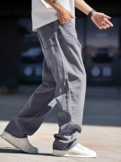 Men's Tapered Fit Mid Rise Casual Stretchable Denim Carrot Jeans_