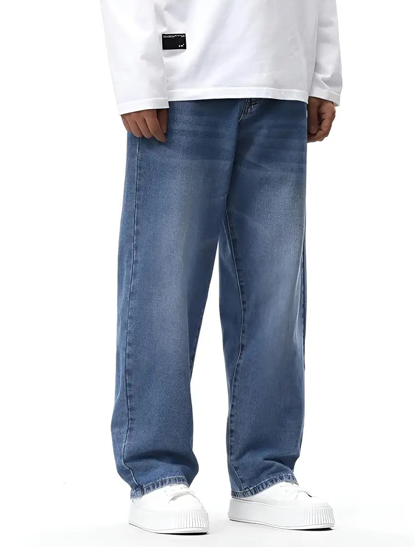 Men's Tapered Fit Mid Rise Casual Stretchable Denim Carrot Jeans_1