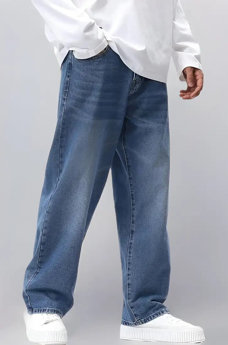 Men's Tapered Fit Mid Rise Casual Stretchable Denim Carrot Jeans_1