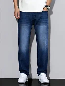 Jeans are traditionally made from denim, a sturdy cotton twill fabric