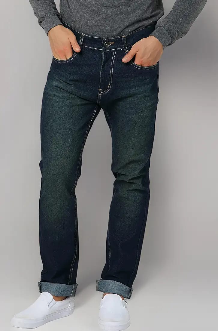 n Martin Men's Loose Mid Rise Denim Cotton Oversized Baggy Fit Jeans Pants