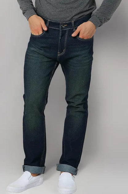 n Martin Men's Loose Mid Rise Denim Cotton Oversized Baggy Fit Jeans Pants