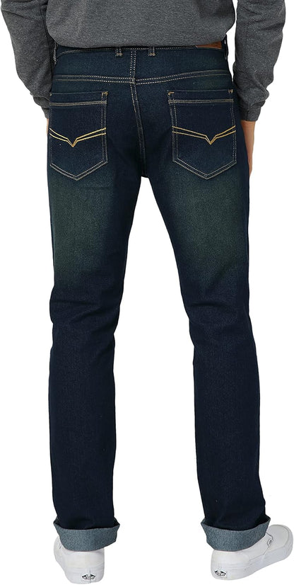 n Martin Men's Loose Mid Rise Denim Cotton Oversized Baggy Fit Jeans Pants