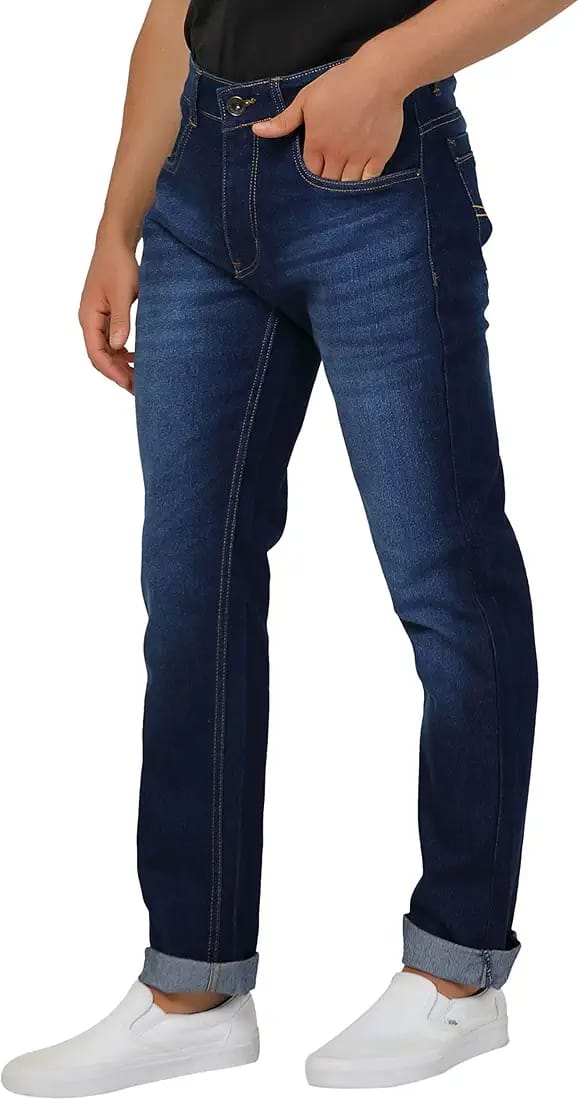 Ben Martin Men's Loose Mid Rise Denim Cotton Oversized Baggy Fit Jeans Pants