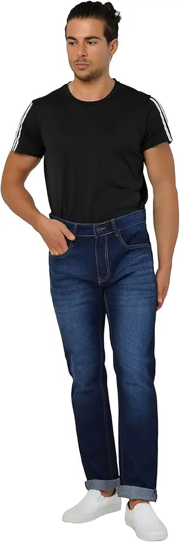 Ben Martin Men's Loose Mid Rise Denim Cotton Oversized Baggy Fit Jeans Pants