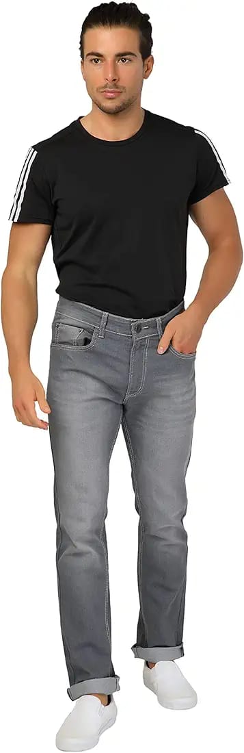 Ben Martin Men's Loose Mid Rise Denim Cotton Oversized Baggy Fit Jeans Pants