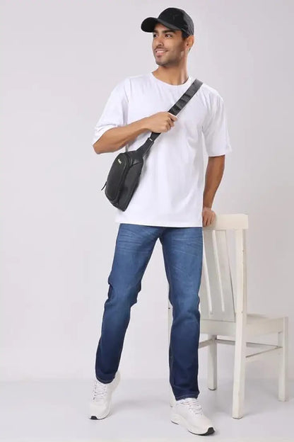 Symbol Men's Relaxed Fit Mid Rise Jeans