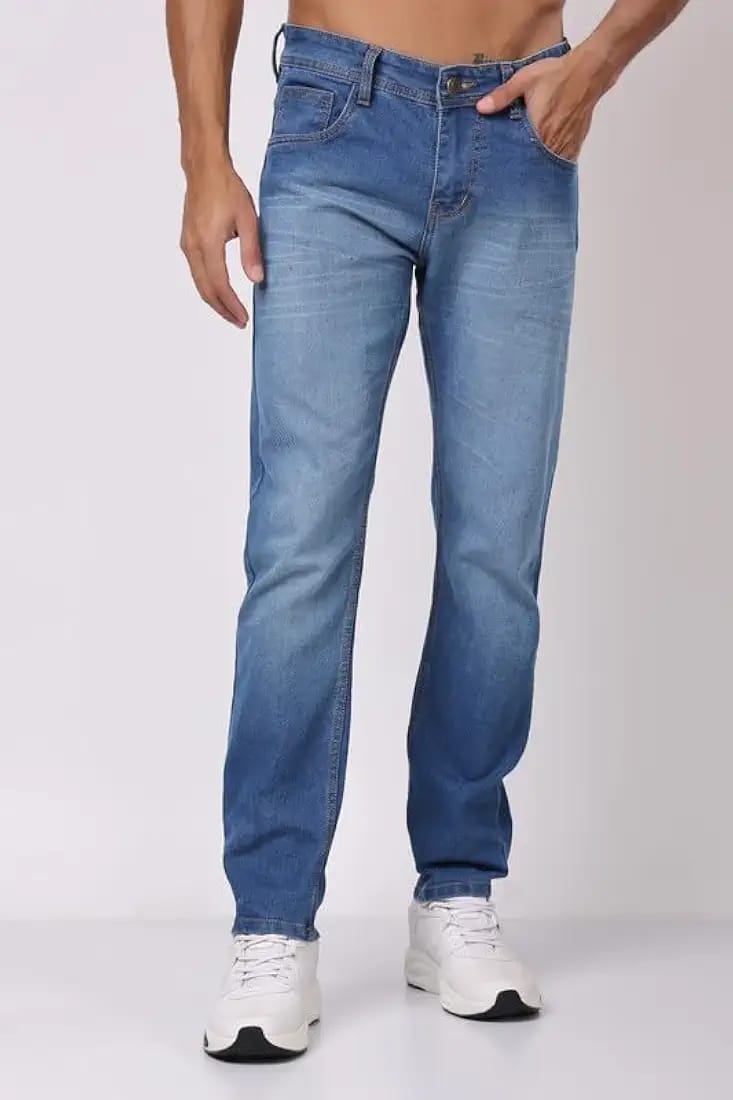 Men's Regular Fit Mid Rise Denim Jeans