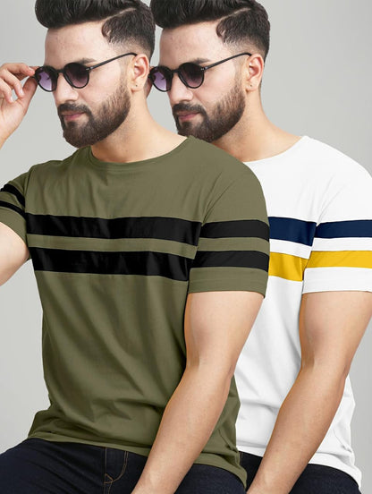 Pack of 2 color block regular t shirt-2