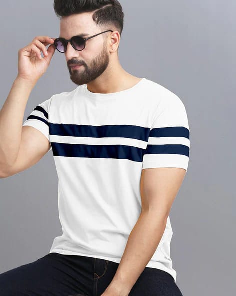 Striped Crew-Neck T-shirt