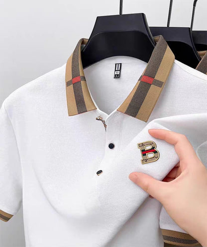 Elitaire Plaid Collar Polo